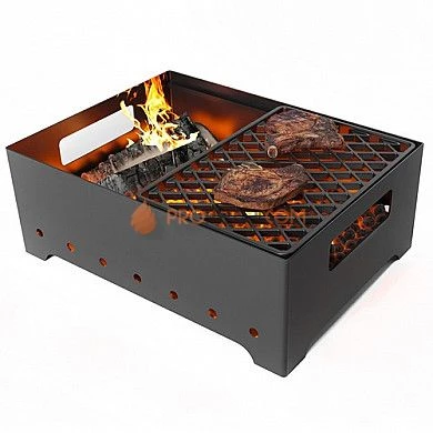 Мангал Везувий Турист №2 с решеткой чугунной "Стейк"