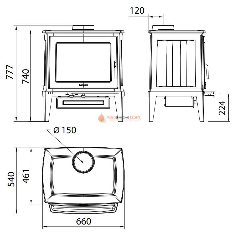 Печь-камин Hergom E30-M