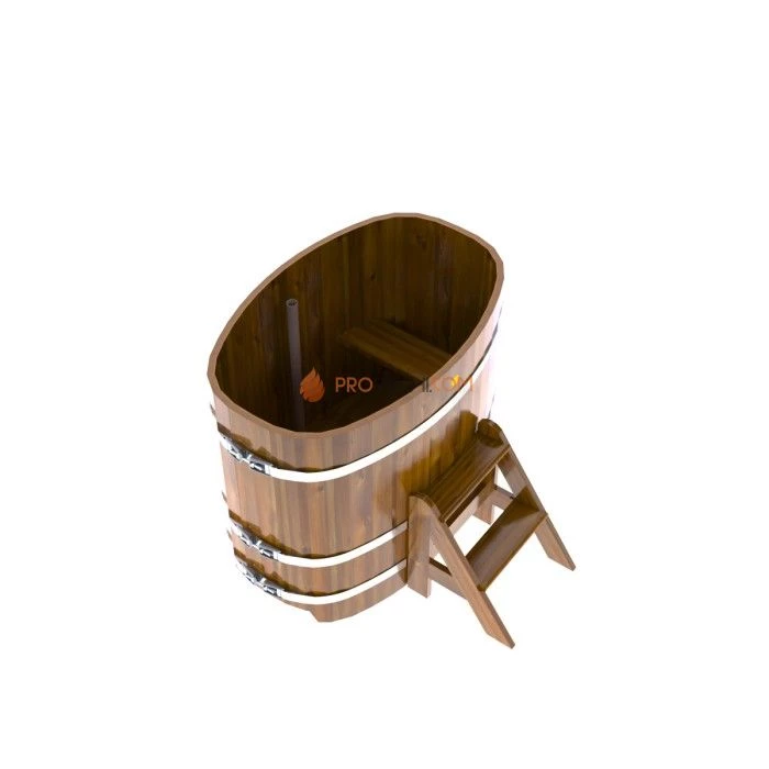 Купель BentWood овальная из мореной лиственницы 0,76х1,16 Рустик