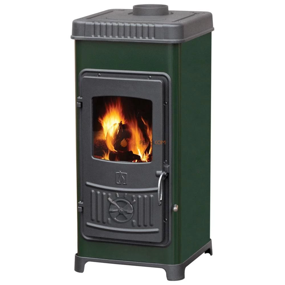 Печь-камин Plamen Dora 8 N зеленая
