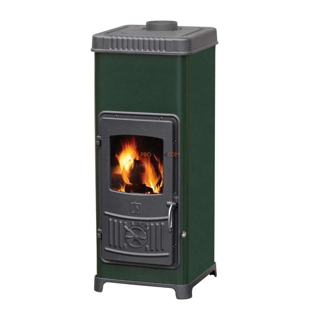 Печь-камин Plamen Dora 10 N зеленая