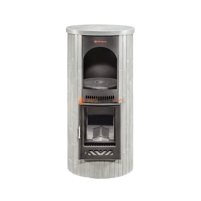 Отопительно-варочная печь Ферингер Лада ПФ - Серый Велюр наборный