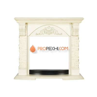 Портал Royal Flame Rimini - Слоновая кость с патиной