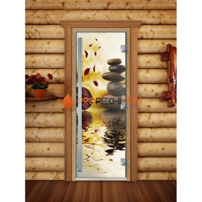Дверь для бани DoorWood Престиж Фотопечать А056, 2000x800 мм