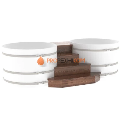 Подиум BentWood на 2 купели D 1,5 из мореной лиственницы