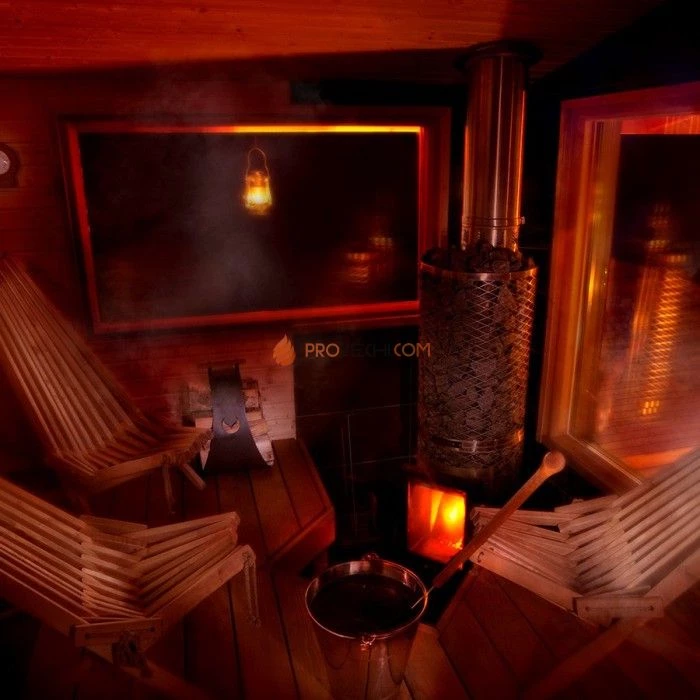 Дровяная печь для бани IKI KIVI-IKI (дверца открывается налево)