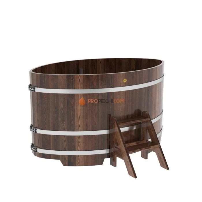 Купель BentWood овальная из мореной лиственницы 1,08х1,75