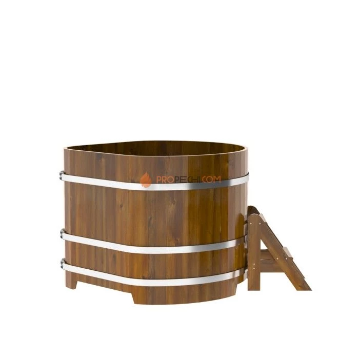 Купель BentWood угловая из мореной лиственницы 1,19х1,19 Рустик