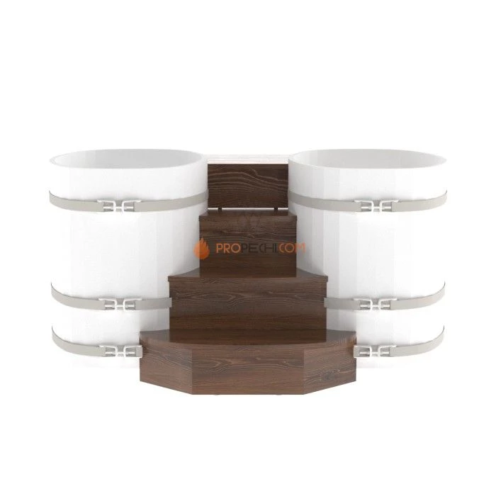 Подиум BentWood на 2 купели 0,76х1,16 из мореного дуба