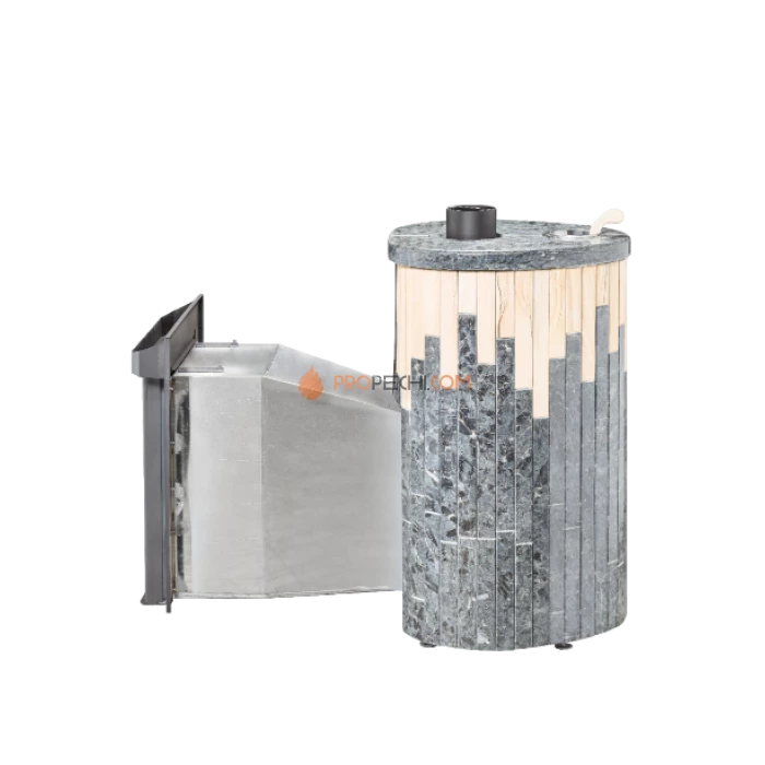 Дровяная печь для бани Ферингер Малютка До 18 м³ - Пироксенит + Окаменевшее дерево