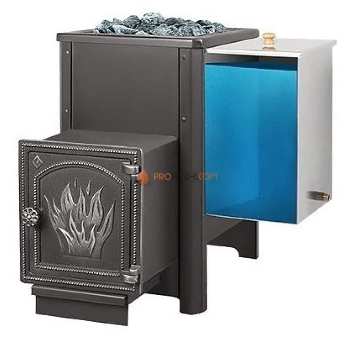 Дровяная печь для бани Везувий Русичъ АКВА 16 (ДТ-4) с баком 32л