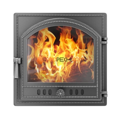 Каминная дверца Везувий 205 стекло (антрацит)