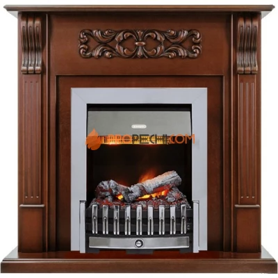 Каминокомплект Dimplex Venice - Махагон коричневый антик с очагом Danville Chrome FB2
