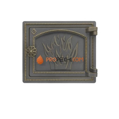 Печная дверца Везувий ДТ-3 (бронза)