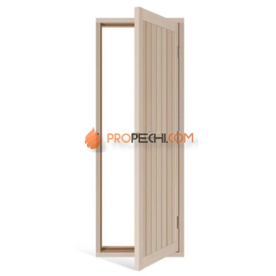 Дверь для бани деревянная SAWO 734-4SA, осина, с порогом, 700х2040