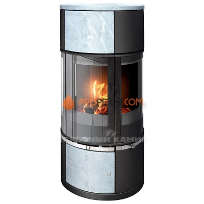 Печь-камин ABX Atrium 6 черная талькохлорит с верхней плитой