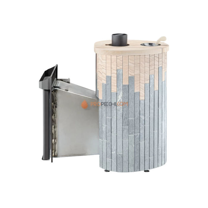 Дровяная печь для бани Ферингер Макси До 38 м³ - Талькохлорит + Окаменевшее дерево