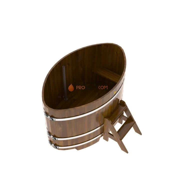 Купель BentWood овальная из мореной лиственницы 1,02х1,68 Рустик