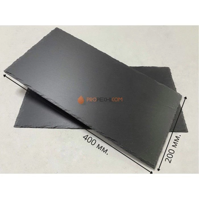 Панель Сланец чёрный натуральный скол (200х400мм) упак. (20шт/1,6м2)