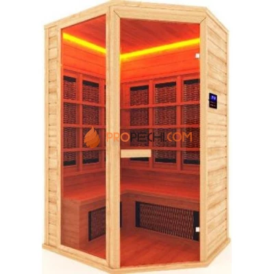 Сауна инфракрасная НКЗ керамика 3-местная угловая 170x130x200 см