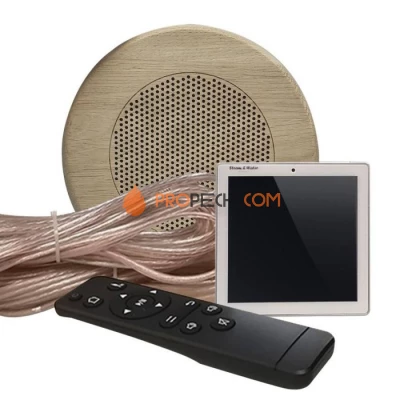 Комплект акустической системы встраиваемый SW-Sensor-1 White (одна колонка Wood, круг)