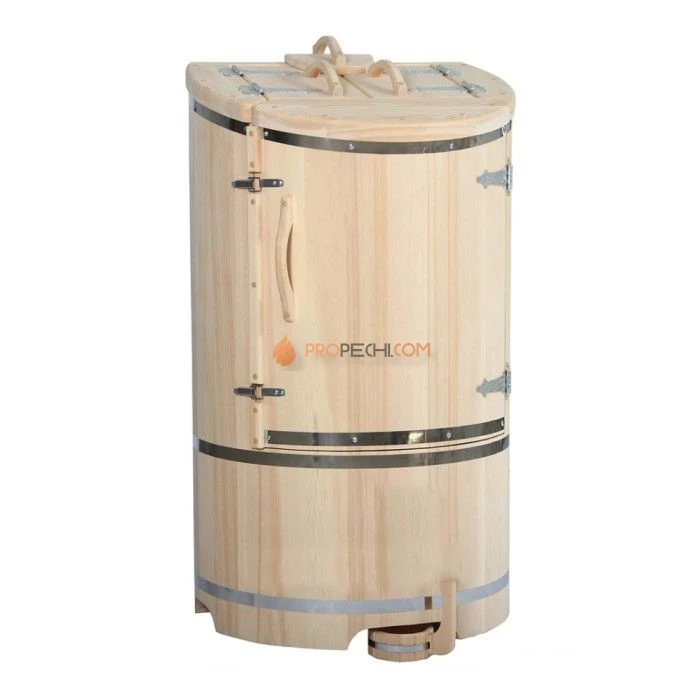 Кедровая фитобочка ЭкспертСаун 78х78 см круглая со скосом