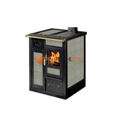 Отопительно-варочная печь Klover TERMOSTUFA TS-TSP (verde lichene)