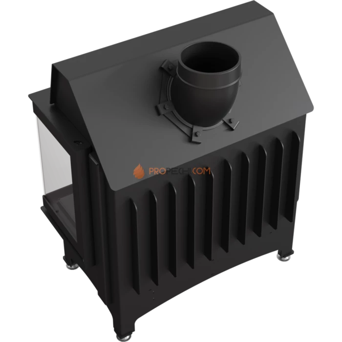 Каминная топка стальная Kratki Zibi/P/BS (угловое стекло справа) (11 кВт)