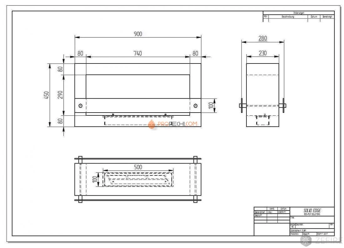 Биокамин Zefire Quarter 900