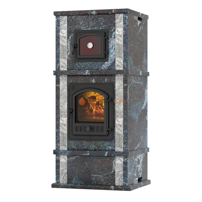 Печь-камин Эверест с духовкой № 3 Амфиболит
