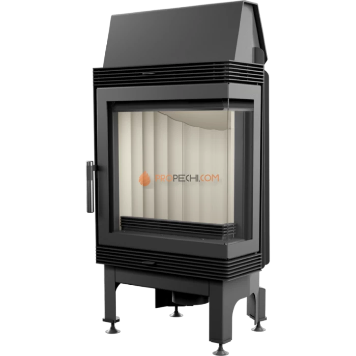 Каминная топка стальная Kratki Blanka/P/BS (угловое стекло справа) (8 кВт)