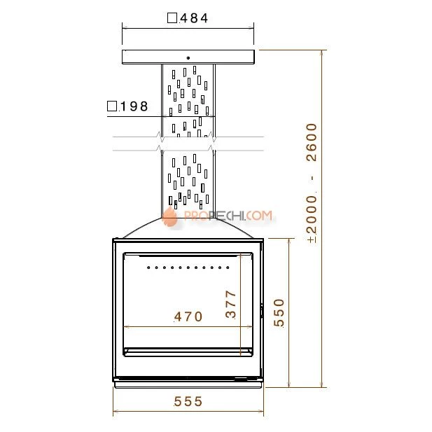 Печь-камин Liseo Castiron LCI 5 GF Sky