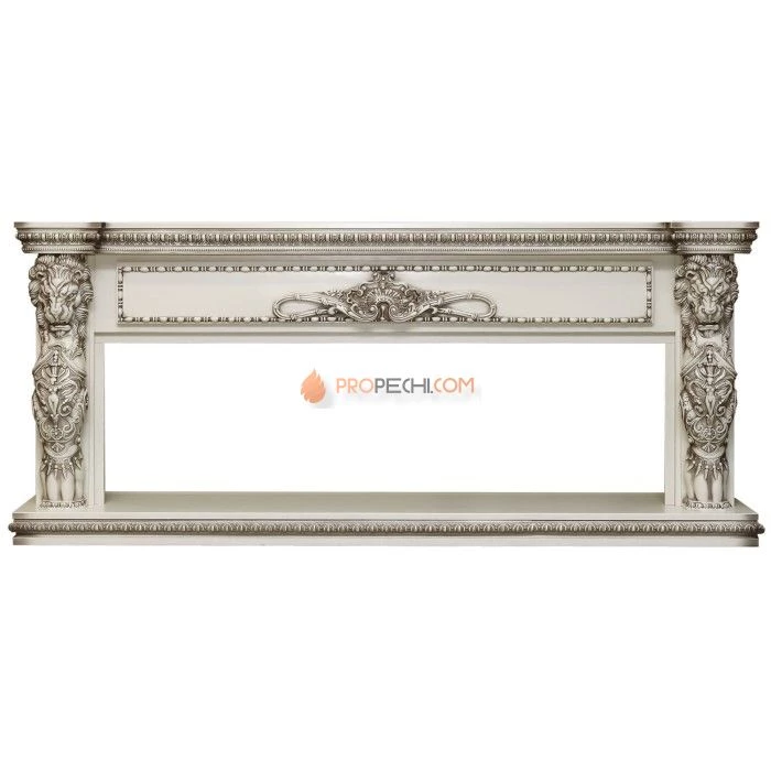 Портал Royal Flame Windsor 60 - Слоновая кость с темной патиной