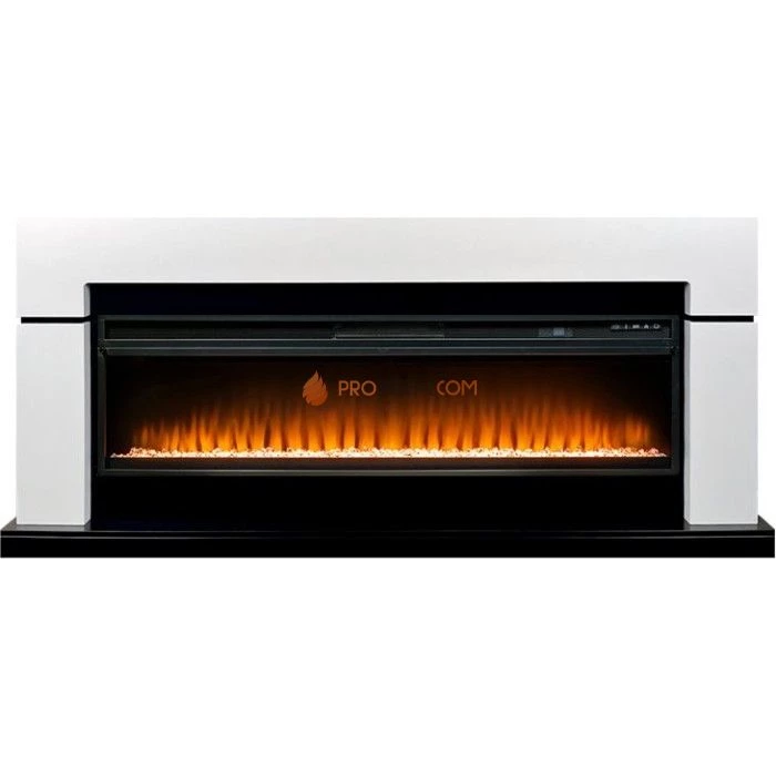 Каминокомплект Royal Flame Lindos 60 - Белый с черным с очагом Vision 60 LED