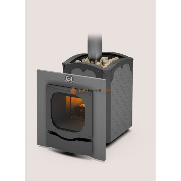 Дровяная печь для бани Теплодар Былина-12 Ч Панорама