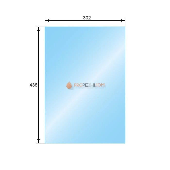 Стекло ASTON (302х438) Вертикаль каминная топка