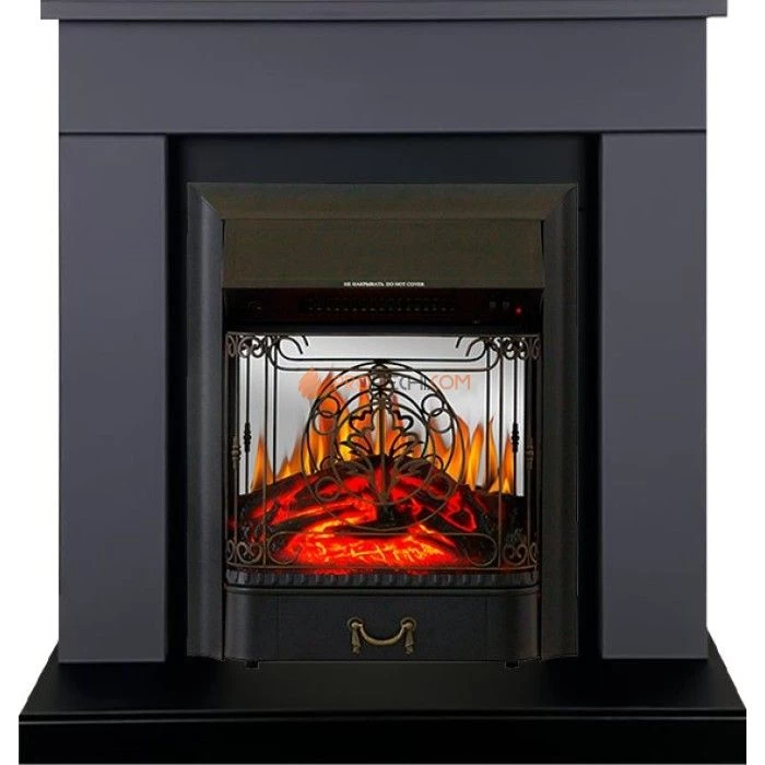Каминокомплект Royal Flame Bergen (Разборный) - Серый графит (Ширина 900 мм) с очагом Majestic FX M Black