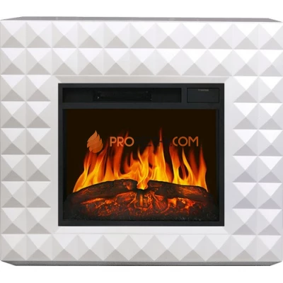 Каминокомплект Royal Flame Diamond - Бьянко белый с Электрическим очагом Royal Flame Vision 23 LED FX