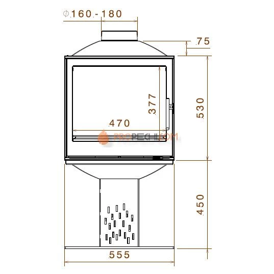 Печь-камин Liseo Castiron LCI 5 GF Compact