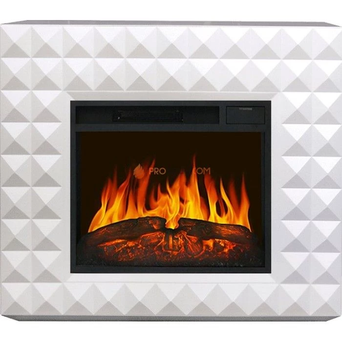 Каминокомплект Royal Flame Diamond - Бьянко белый с Электрическим очагом Royal Flame Vision 23 LED FX