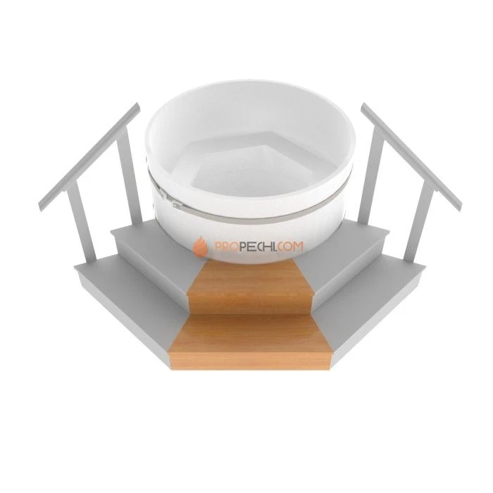 Подиум BentWood для купели лиственница натуральная. сегмент 1/8