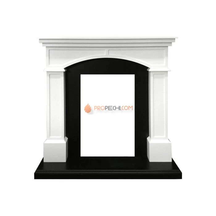 Каминокомплект Royal Flame Langford - Белый с черным с очагом Majestic FX M Black