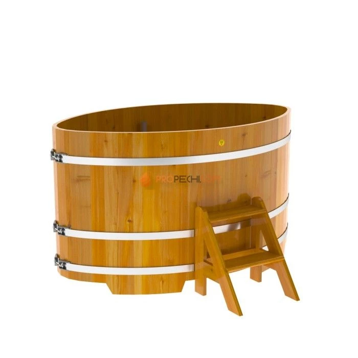Купель BentWood овальная из натуральной лиственницы 1,08х1,75 Рустик