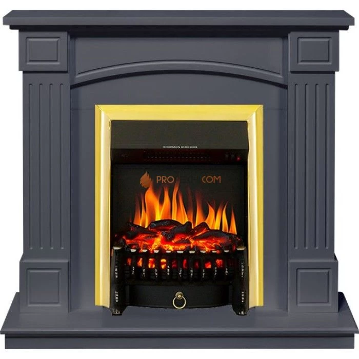 Каминокомплект Royal Flame Boston - Серый графит (Высота 925см) с очагом Fobos FX Brass