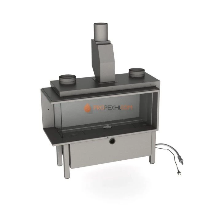 Газовая топка Vero Design Gala Угловая левая (1750x500 мм) D130/200 мм, горелка VLK burner