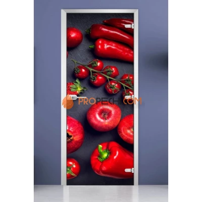 Стеклянная межкомнатная дверь DoorWood с фотопечатью Fruite-13, 2000х800 мм