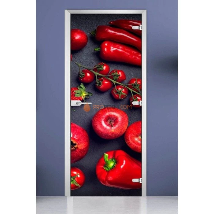 Стеклянная межкомнатная дверь DoorWood с фотопечатью Fruite-13, 2000х800 мм