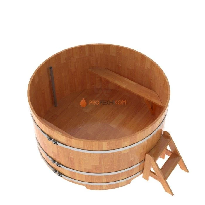 Купель BentWood круглая из сращенных ламелей натуральной лиственницы d=1,80