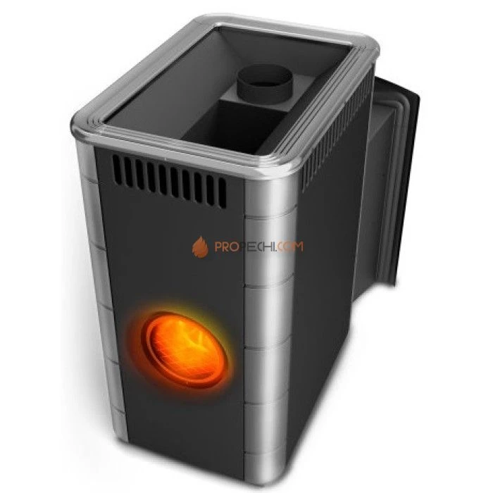 Печь для бани Термофор Аврора Inox Витра Иллюминатор антрацит НВ