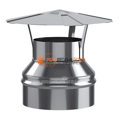 Оголовок-зонт ЭЛИТ 200/300 мм.304 нерж. (0,8 мм)